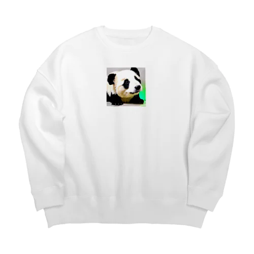 うるうるパンダ Big Crew Neck Sweatshirt