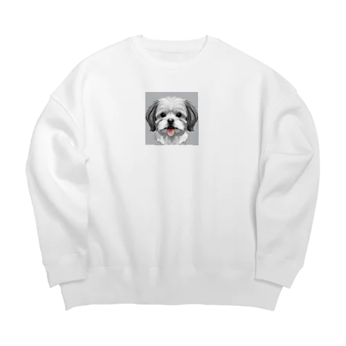 かわいい犬 Big Crew Neck Sweatshirt