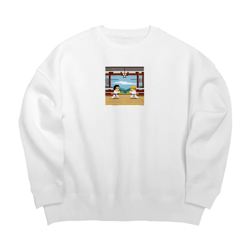 格闘ゲーム中 Big Crew Neck Sweatshirt