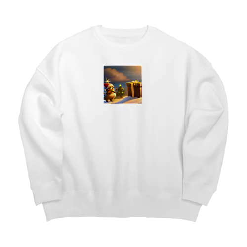 可愛いクリスマスのグッズ Big Crew Neck Sweatshirt