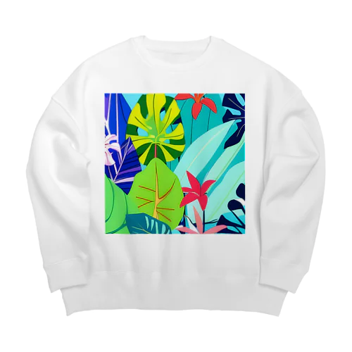 南国の植物 Big Crew Neck Sweatshirt