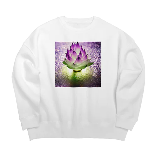 紫の蓮 Big Crew Neck Sweatshirt