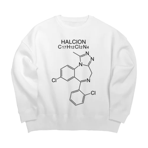 HALCION C17H12Cl2N4-ハルシオン-(Triazolam-トリアゾラム-) Big Crew Neck Sweatshirt