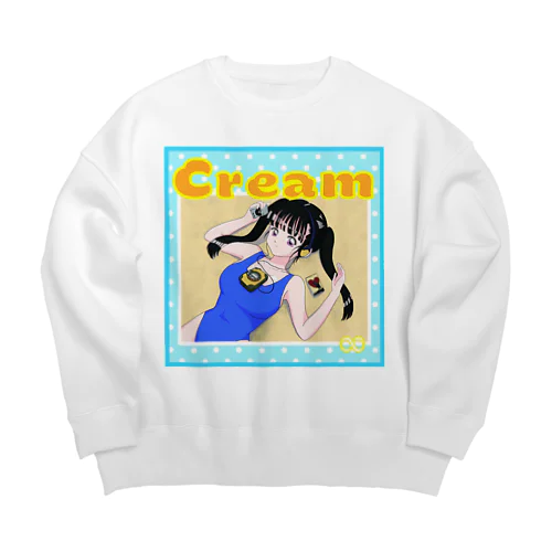 Japanolofi Records 42th Cream Goods Big Crew Neck Sweatshirt