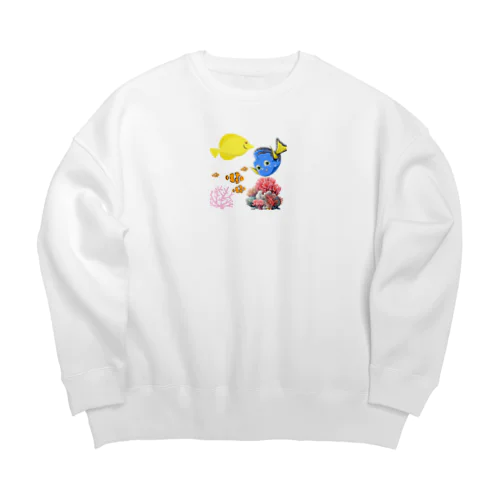 海水魚ちゃん Big Crew Neck Sweatshirt