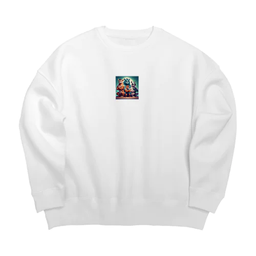 きんにくごはんアニマルズ❤✨ Big Crew Neck Sweatshirt