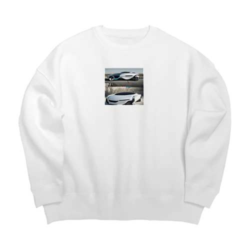 未来カーの写真風グッズ Big Crew Neck Sweatshirt