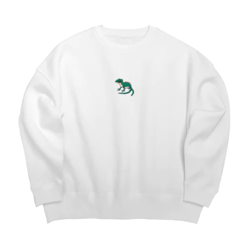 かっこいいトカゲ Big Crew Neck Sweatshirt