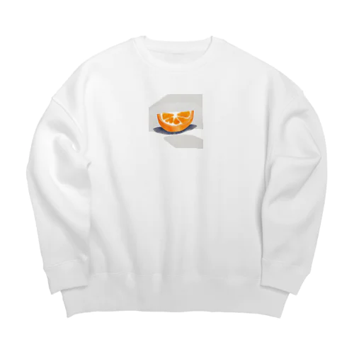 オレンジの断面 -隠れハート- Big Crew Neck Sweatshirt
