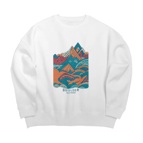 【BLUE NORTH】ボルダーデザイン5 Big Crew Neck Sweatshirt