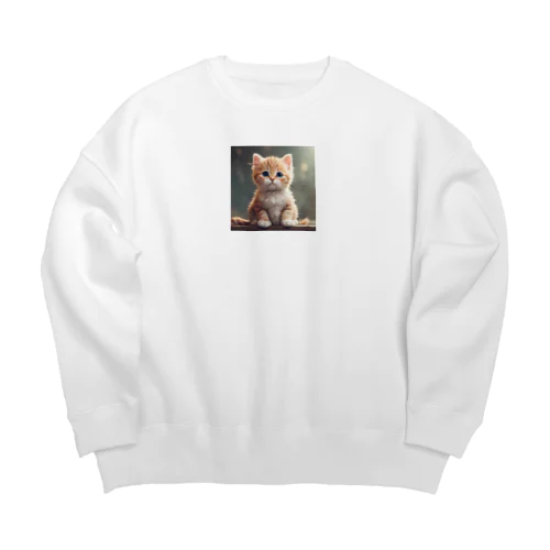 キュートな子猫 Big Crew Neck Sweatshirt