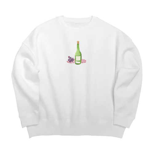 シンプルワインボトル Big Crew Neck Sweatshirt