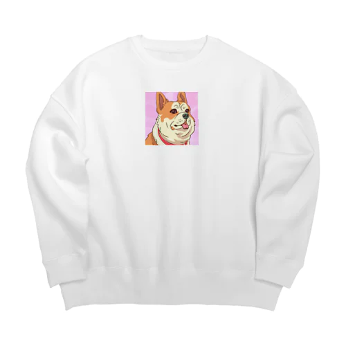 人懐こい犬 Big Crew Neck Sweatshirt