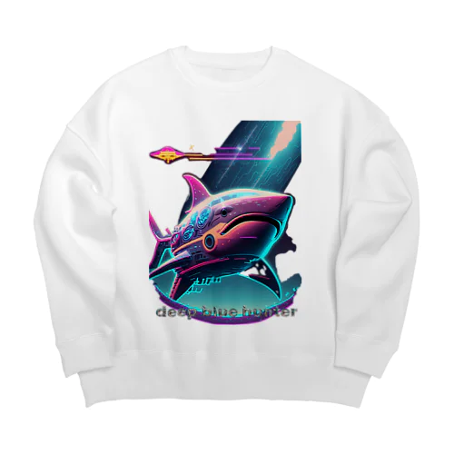 サメ型宇宙船の奇想天外 Big Crew Neck Sweatshirt