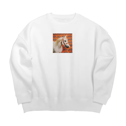 躍動感のある馬のグッズ(ペイズリー柄) Big Crew Neck Sweatshirt