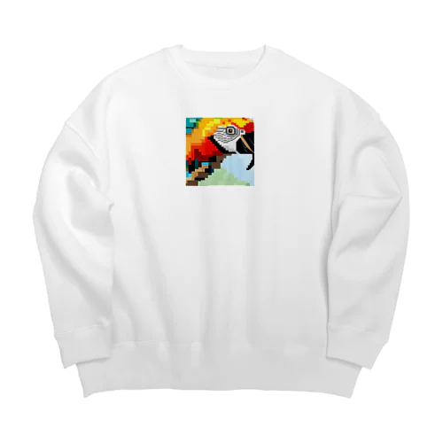 ドット絵のオウム Big Crew Neck Sweatshirt