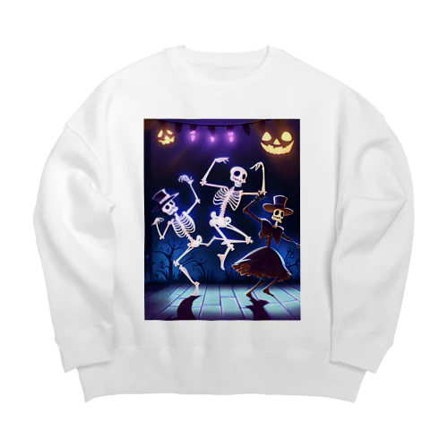 ハロウィンスケルトンダンス01 Big Crew Neck Sweatshirt