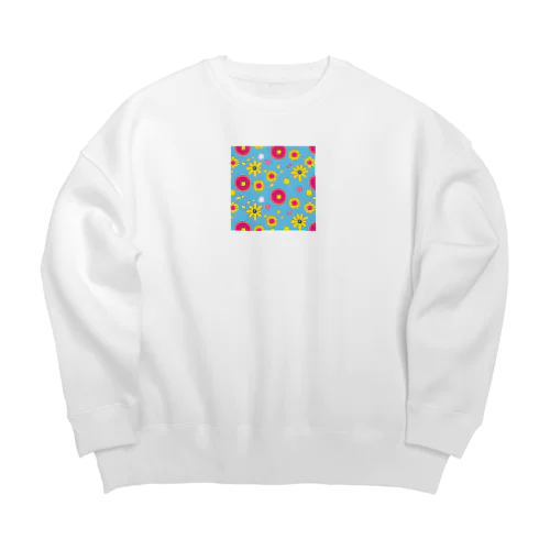 flower Big Crew Neck Sweatshirt