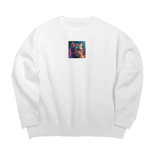 クールキャット Big Crew Neck Sweatshirt