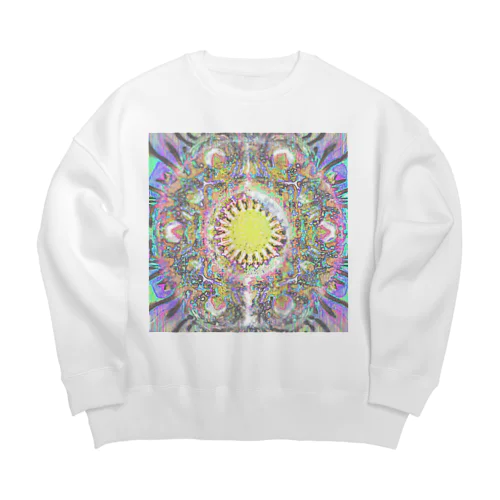 サイケデリックな太陽 Big Crew Neck Sweatshirt