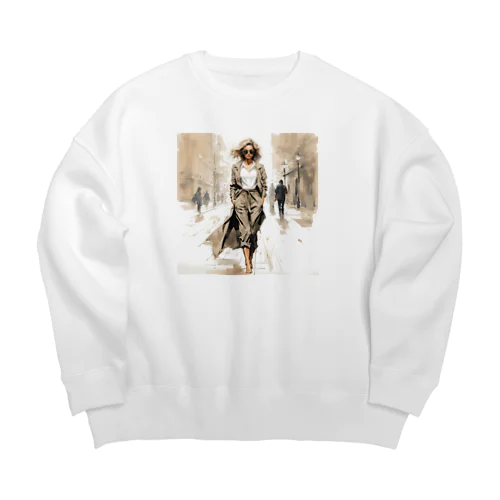 ファッショナリストモデル Big Crew Neck Sweatshirt