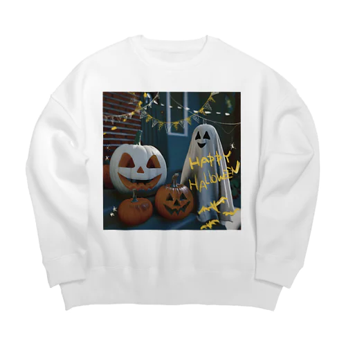 ハッピーハロウィン Big Crew Neck Sweatshirt