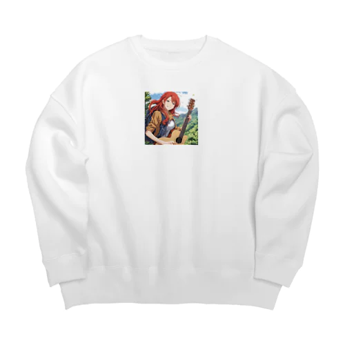 青木茜（あおき あかね） Big Crew Neck Sweatshirt