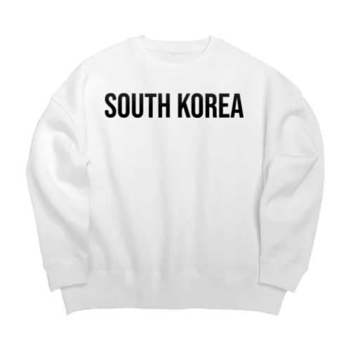 大韓民国 ロゴブラック Big Crew Neck Sweatshirt