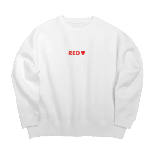 推しのカラー　レッド Big Crew Neck Sweatshirt