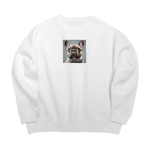 french bulldog Big Crew Neck Sweatshirt