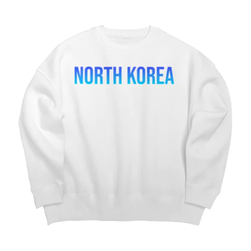 北朝鮮 ロゴブルー Big Crew Neck Sweatshirt