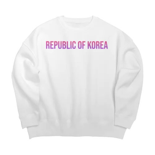 韓国 ロゴピンク Big Crew Neck Sweatshirt