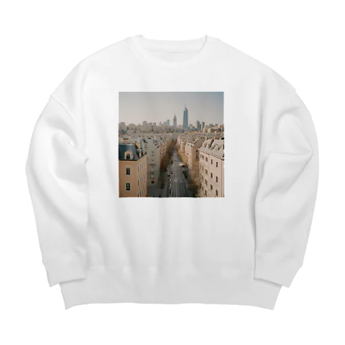 綺麗なビル街のアイテムグッズ Big Crew Neck Sweatshirt