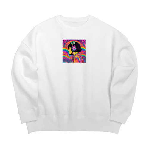 サイケデリックショートボブ Big Crew Neck Sweatshirt