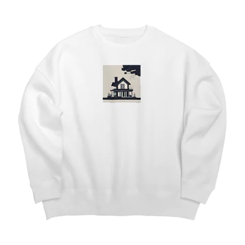 おしゃれな家のイラストグッズ Big Crew Neck Sweatshirt