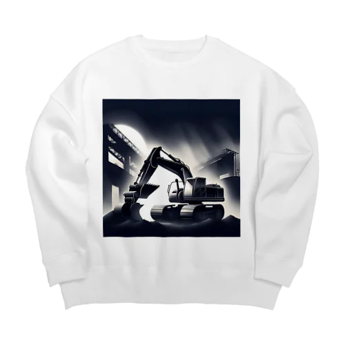 モノクロユンボグッズ Big Crew Neck Sweatshirt