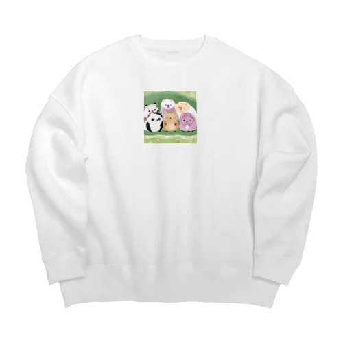 愛くるしいアニマルズ Big Crew Neck Sweatshirt