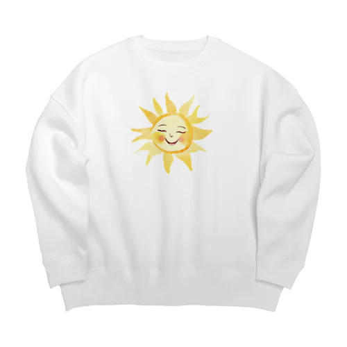 北欧風　かわいい太陽さん Big Crew Neck Sweatshirt