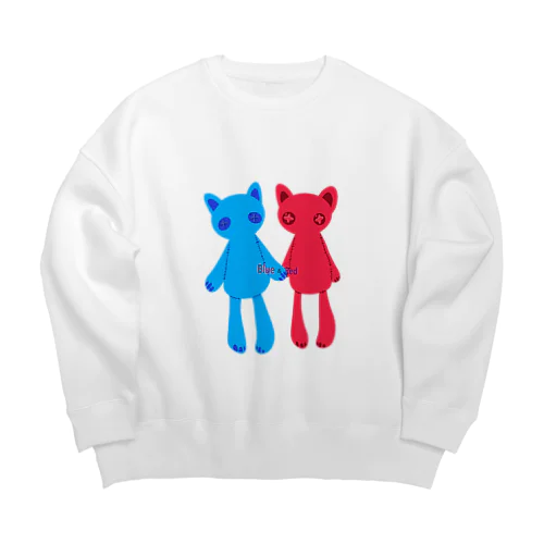 推しペアCATDOLL（Blue＆red） Big Crew Neck Sweatshirt