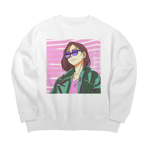 グラサン女子 Big Crew Neck Sweatshirt