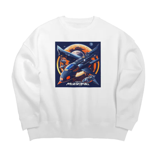 未来の乗り物　10 Big Crew Neck Sweatshirt