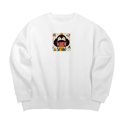 ペンギン娘　10 Big Crew Neck Sweatshirt