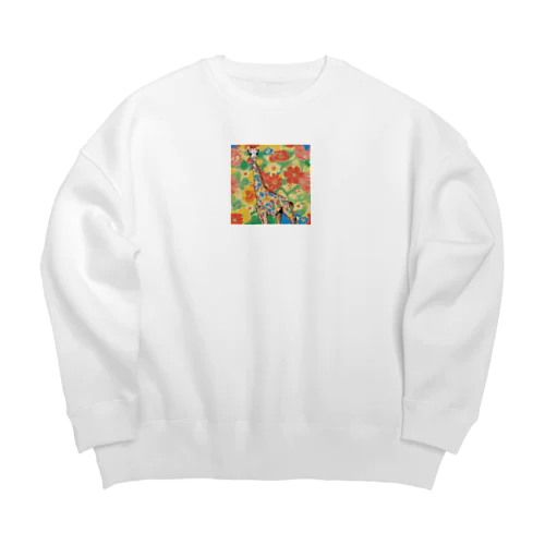 美しくキリン Big Crew Neck Sweatshirt