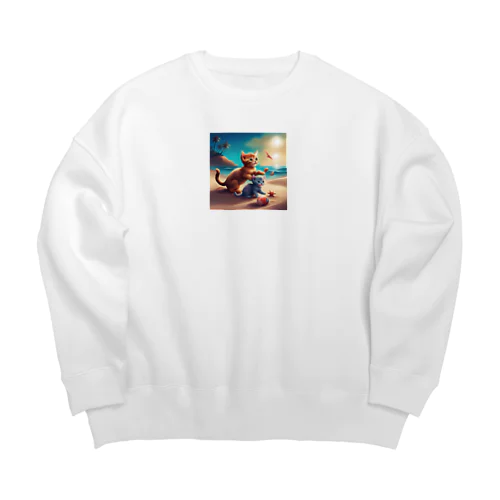 ネコビーチ Big Crew Neck Sweatshirt