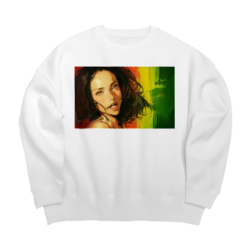 レゲェ女子 Big Crew Neck Sweatshirt