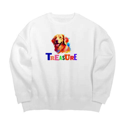 Treasure（ゴールデンレトリバー） Big Crew Neck Sweatshirt