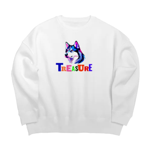 Treasure（シベリアンハスキー） Big Crew Neck Sweatshirt