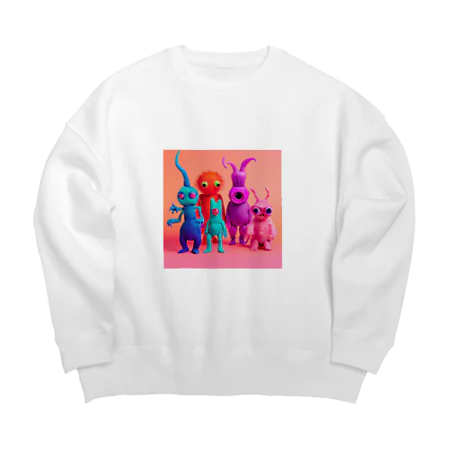 カラフルモンスター Big Crew Neck Sweatshirt