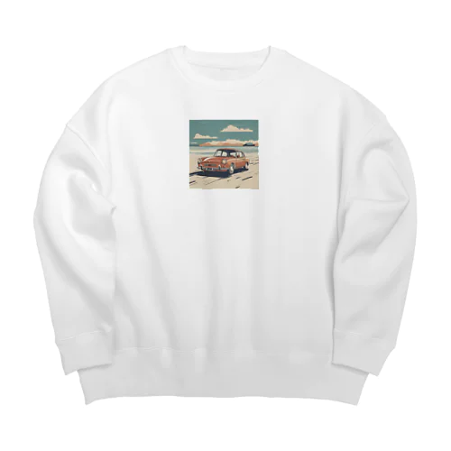 波の音とともに走る、究極のビーチカー Big Crew Neck Sweatshirt