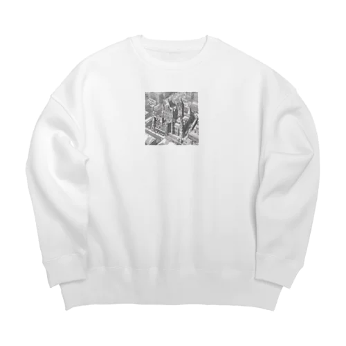 有名な観光スポットイメージ画像：ケベックシティ（カナダ、ケベック州） Big Crew Neck Sweatshirt